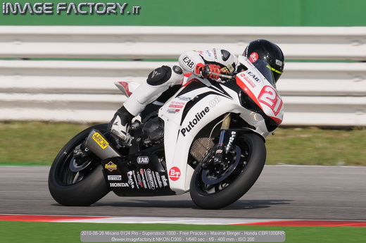 2010-06-26 Misano 0124 Rio - Superstock 1000 - Free Practice - Maxime Berger - Honda CBR1000RR